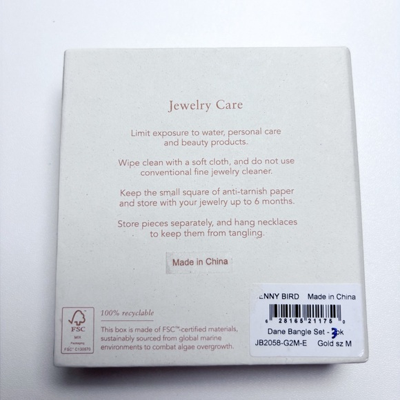 Jennybird Revolve Dane 14K Gold Set of 3 Minimalist Luxe Bangle Bracelets Size M - Picture 6 of 6